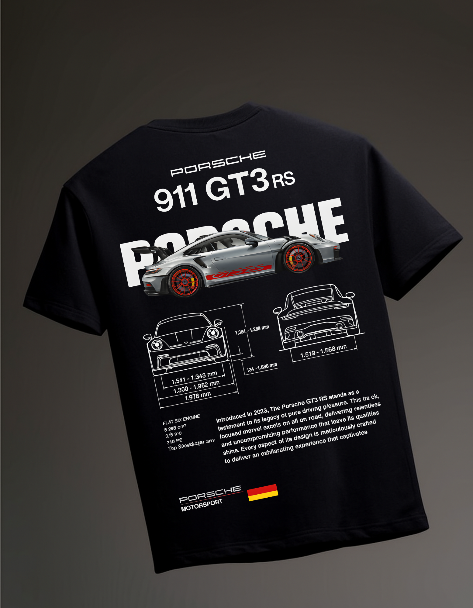 911 porsche Oversized T-shirt